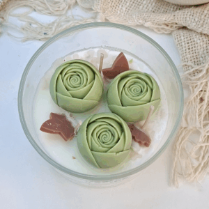 soja was rozen geurkaarsen