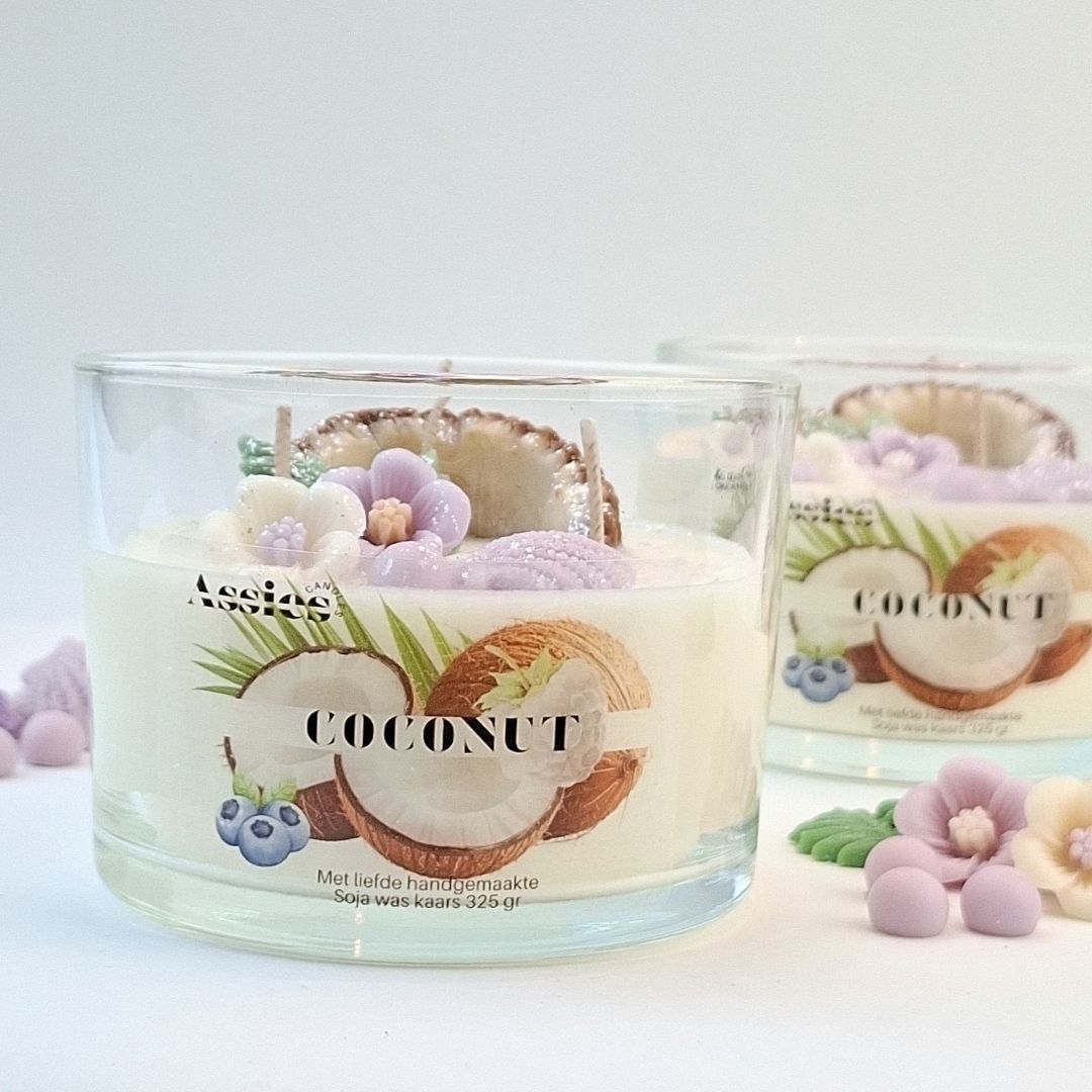 kokos kokosnoot sojawas geurkaars